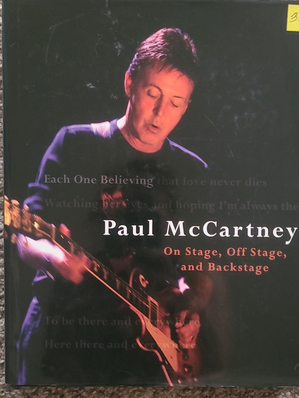 Paul McCartney On Stage Photo Book - Black Cover with Red Accents